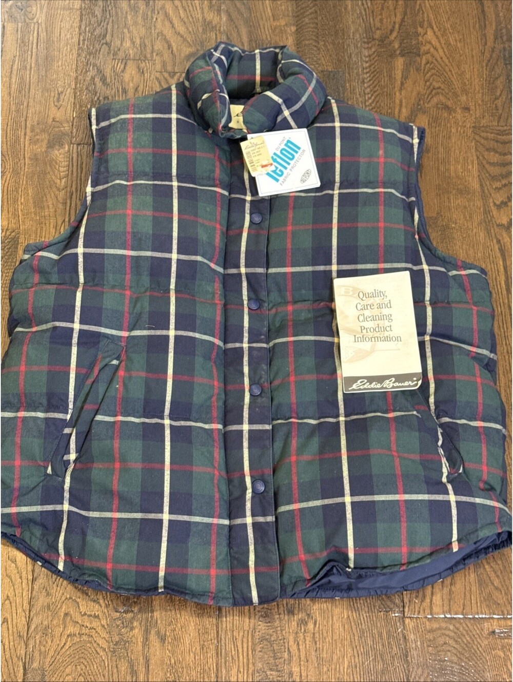 Eddie Bauer Vintage ’90s Goose Down Vest – Teflon Shell – 550 Fill – NOS w/ Tags
